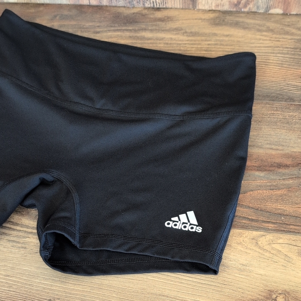 Adidas Women's Black Performance Spandex Volleyball Shorts L          T145 - Picture 2 of 6